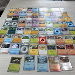 Lot of 75 Pokemon Cards (70 Bulk + 5 Holos) English NM Lot#293 - Image 1