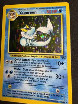Vaporeon Jungle Holo Rare Pokemon Card 12/64 80 HP Wizards of the Coast 1999 - Image 3