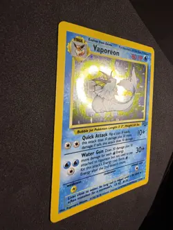 Vaporeon Jungle Holo Rare Pokemon Card 12/64 80 HP Wizards of the Coast 1999 - Image 5