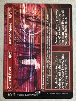 MTG / Charred Foyer / DSK #340 / Regular (Borderless) Mythic / NM - Image 1
