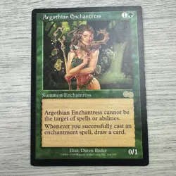 MTG Magic the Gathering Argothian Enchantress Rare Urza's Saga NM Free Shipping! - Image 1