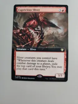 MTG Capricious Sliver Commander Masters 0765 Borderless Rare - Image 1