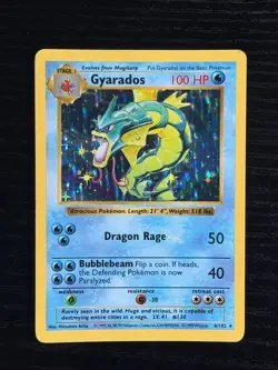 Pokemon TCG Gyarados Base Set Shadowless Holo Foil Near Mint NM - Free Returns! - Image 1