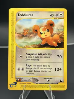 Pokemon TCG Teddiursa 109/144 Skyridge Common Regular EN 2003 - Image 1