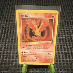 Pokemon TCG Moltres Fossil Rare Non-Holo 27/62 English Wizards 1999 - Image 1