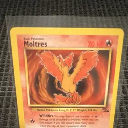 Pokemon TCG Moltres Fossil Rare Non-Holo 27/62 English Wizards 1999 - Image 2