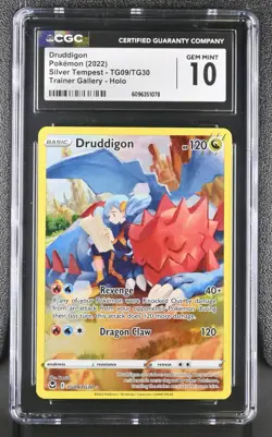 Druddigon TG09/TG30 Silver Tempest CGC 10 Ultra Rare Holo 120 HP Pokemon - Image 1