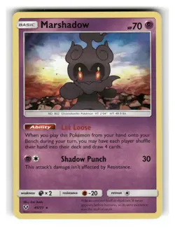 Marshadow 45/73 Holo Rare Shining Legends Pokemon Lightly Played - Image 1