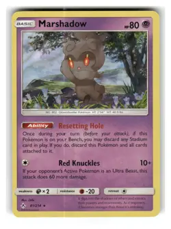 Marshadow 81/214 Holo Rare Unbroken Bonds Pokemon Holo Near Mint - Image 1