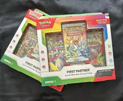 Pokemon TCG: First Partner Illustration Collection Series 1 Lot (2 Boxes) Sealed - Image 3