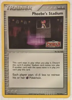 Phoebe's Stadium 79/108 LP Reverse Holo Stamped Uncommon Pokemon Power Keepers - Image 1
