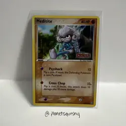 Pokemon TCG - Meditite 55/108 - Reverse Holo Stamped - EX Power Keepers MP - Image 1