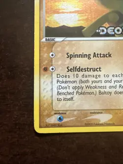 Baltoy 52/107 Reverse Holo Stamped MP Pokemon TCG EX Deoxys - Image 5