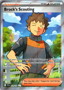 Brock's Scouting 179/159 Ultra Rare Journey Together Pokemon Near Mint - Image 1