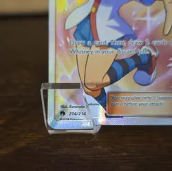 Pokemon TCG Whitney Trainer Full Art Holo Ultra Rare SM-Lost Thunder 214/214 - Image 5