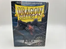 SEALED Dragon Shield Black Matte 100 standard size card sleeves - Image 1