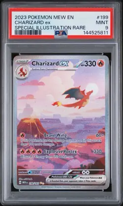 2023 Pokemon Charizard 151 ex 199/165 Special Illustration Rare Holo PSA 9 SIR - Image 1
