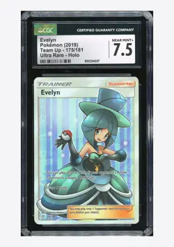 Pokemon CGC 7.5 Evelyn Full Art 2019 175/181 Team Up English - Image 1