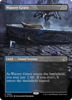 MTG English Watery Grave (Borderless) NM Foil Ravnica: Clue Edition - Image 1