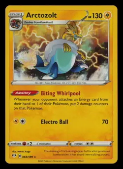 Arctozolt 066/189 Holo Rare Darkness Ablaze Pokemon Holo Near Mint - Image 1