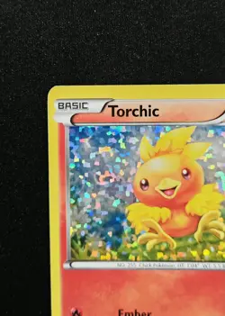 Torchic 3/12 McDonald’s Promo Confetti Holo 2015 Pokemon TCG LP - Image 3
