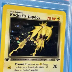 Rocket's Zapdos PSA 8 Pokemon WOTC 2000 Gym Challenge First Edition 15/132 - Image 2