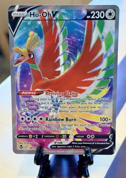 Pokemon Ho-Oh V 187/195 Silver Tempest Full Art Ultra Rare Holofoil - Image 1