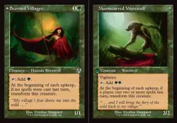 x1 Scorned Villager // Moonscarred Werewolf - Retro Frame - Innistrad Remastered - Image 1