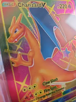 Charizard V Rainbow Foil Fan Art Vinyl Collector Pokemon Display Card - Image 3