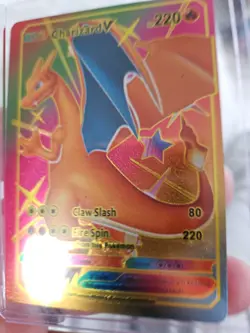 Charizard V Rainbow Foil Fan Art Vinyl Collector Pokemon Display Card - Image 4