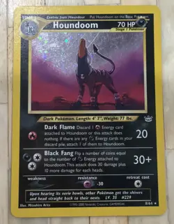 Pokemon Houndoom Neo Revelation 08/64 70 HP Holo Rare Unlimited English Swirl - Image 1