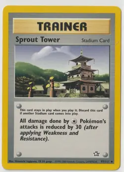 SPROUT TOWER 97/111 UNCOMMON NEO GENESIS POKEMON MP - Image 1