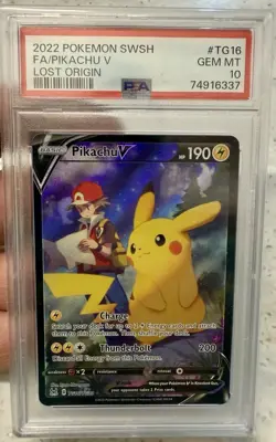 PSA 10 Pikachu V TG16/TG30 Full Art Lost Origin GEM MINT Pokemon - Image 2