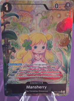 One Piece CCG Mansherry OP05-088 Alternate Art Rare Foil - Image 1