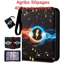 Card Binder for Pokemon Cards Holder Fits 400 Cards w/ 50 Removable Sleeves TCG - Image 5