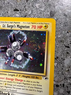 Pokemon TCG Cards Lt. Surge's Magneton 8/132 Gym Heroes Holo * Swirl * - Image 3