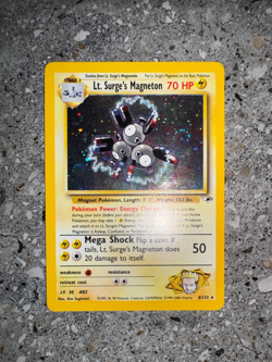 Pokemon TCG Cards Lt. Surge's Magneton 8/132 Gym Heroes Holo * Swirl * - Image 4
