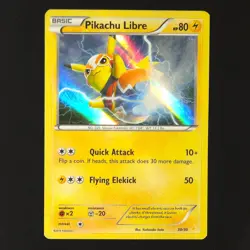 Pikachu Libre 30/30 Holo - XY Trainer Kit - Pokemon Card - Image 1