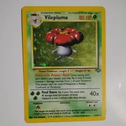 Vileplume Pokemon TCG Jungle Holo Card #15/64 Unlimited Rare MP + - Image 1