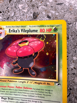 Pokemon TCG Cards Erika's Vileplume 5/132 Gym Heroes Holo Rare * Swirl * - Image 3