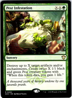 Pest Infestation 282 Commander: Secrets of Strixhaven Magic: The Gathering NM - Image 1