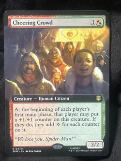 Cheering Crowd (Extended Art) Marvel's Spider-Man Regular Magic: The Gathering - Image 1