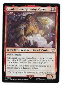 MTG Gimli of the Glittering Caves Lord of the Rings Commander LTC #0032 Unplayed - Image 1