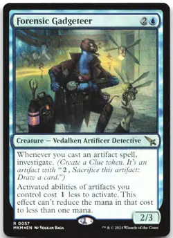 Forensic Gadgeteer 57 Rare Murders at Karlov Manor Magic: The Gathering Foil NM - Image 1