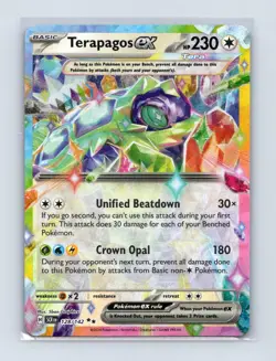 Terapagos ex 128/142 Double Rare Stellar Crown Pokemon Lightly Played - Image 1