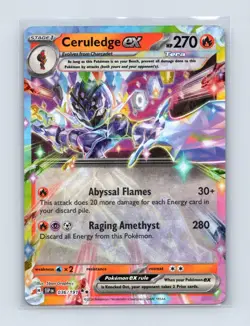 Ceruledge ex 036/191 Double Rare Surging Sparks Pokemon Lightly Played - Image 1