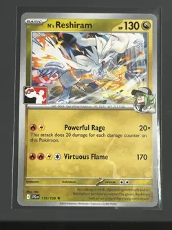Pokemon Prize Pack Series 8 N's Reshiram JTG 116/159 NON HOLO - Image 1