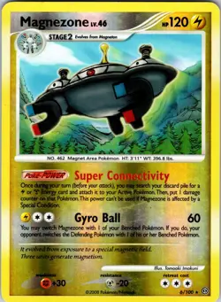 Magnezone (6) 6/100 Stormfront Pokemon MP Reverse Holo - Image 1