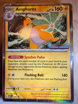 Pokemon Ampharos Chaos Rising Stamped Pre Release Build & Battle (SEALED) - Image 1