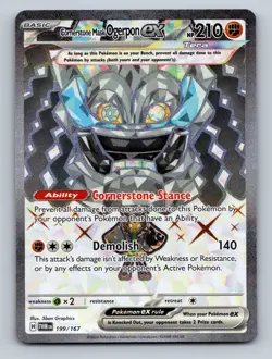 Pokemon TCG Cornerstone Mask Ogerpon ex Holo Ultra Rare SV06: Twilight Masquerad - Image 1